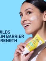 CeraVe Invisible Mineral Sunscreen SPF 50, suitable for sensitive skin, contains zinc oxide and titanium dioxide, vitamin E + niacinamide + ceramide, oil-free, travel size 1.6 oz.