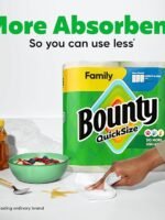 Bounty Quick Size Tissue Paper, White, 8 Rolls