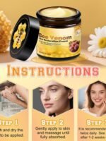 Bee Venom Skin Repair Cream, a professionally formulated product for repairing wrinkles and reducing blemishes, suitable for all skin types (2-pack).