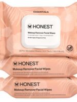 Honest Beauty Fragrance-Free Cleansing and Makeup Removing Wipes | Plant-based, hypoallergenic, gentle for sensitive skin | 90 wipes