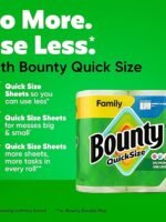 Bounty Quick Size Tissue Paper, White, 8 Rolls