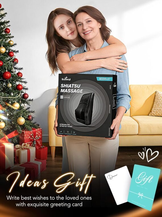 Boriwat Back Massager, 3D Kneading Massage Pillow, suitable for relieving deep tissue pain in the back, neck, shoulders, and legs. A great gift for women, men, mothers, and fathers.