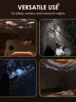 Galaxy Projector, 2-in-1 Starry Sky Projector & Night Light, 360° Adjustable LED Space Galaxy Lamp, Milky Way Mood Lighting, HD Image Star Projectors for Bedroom Hallway Ceiling Decor (12Pcs)
