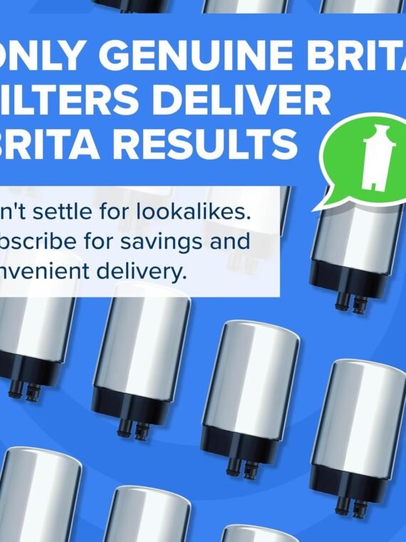 Brita Faucet Mount Water Filter System, Chrome, No-Wait Filtration, Easy Install, Multi-Use Tap Water Filter for Kitchens, Bathrooms & Small Spaces
