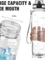 OLDLEY Water Bottle 32oz, Durable and Leakproof Water Bottles Motivational with Time Marker,Tritan,BPA Free, Gym,Travel, Home,School,Office, Anniversary Birthday Gifts for Men Women,Olive (1 Bottle)