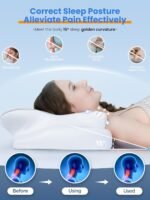 Ultra Pain Relief Cooling Pillow for Neck Support, Adjustable Cervical Pillow Cozy Sleeping, Odorless Ergonomic Contour Memory Foam Pillows, Orthopedic Bed Pillow for Side Back Stomach Sleeperv