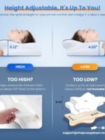 Ultra Pain Relief Cooling Pillow for Neck Support, Adjustable Cervical Pillow Cozy Sleeping, Odorless Ergonomic Contour Memory Foam Pillows, Orthopedic Bed Pillow for Side Back Stomach Sleeperv