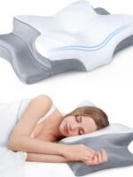 Ultra Pain Relief Cooling Pillow for Neck Support, Adjustable Cervical Pillow Cozy Sleeping, Odorless Ergonomic Contour Memory Foam Pillows, Orthopedic Bed Pillow for Side Back Stomach Sleeperv