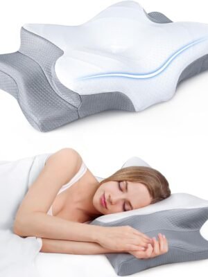 Ultra Pain Relief Cooling Pillow for Neck Support, Adjustable Cervical Pillow Cozy Sleeping, Odorless Ergonomic Contour Memory Foam Pillows, Orthopedic Bed Pillow for Side Back Stomach Sleeperv