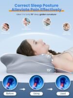 Ultra Pain Relief Cooling Pillow for Neck Support, Adjustable Cervical Pillow Cozy Sleeping, Odorless Ergonomic Contour Memory Foam Pillows, Orthopedic Bed Pillow for Side Back Stomach Sleeperv
