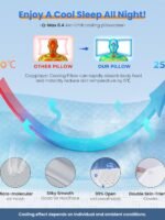 Ultra Pain Relief Cooling Pillow for Neck Support, Adjustable Cervical Pillow Cozy Sleeping, Odorless Ergonomic Contour Memory Foam Pillows, Orthopedic Bed Pillow for Side Back Stomach Sleeperv