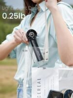 (First order bonus for new customers! Limited to one order per person, free shipping to your door, only AED 0.18!)Gaiatop Portable Mini Fan, 3 Speed Handheld Fans with Power Display Flashlight, USB Rechargeable Battery, Lightweight Personal Cooling for Women Men Indoor Outdoor Travel White