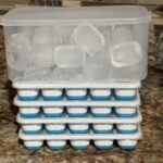 DOQAUS Ice Cube Tray with Lid and Bin - 4 Pack Silicone Ice Cube Trays for Freezer, Stackable Ice Bucket Kits with Storage Container & Scoop for Kitchen, RV, Cocktail, Coffee photo review