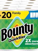 Bounty Quick Size Tissue Paper, White, 8 Rolls