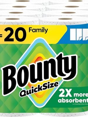 Bounty Quick Size Tissue Paper, White, 8 Rolls