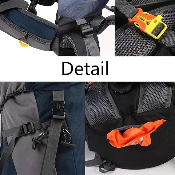 50L Hiking Backpack, Waterproof Camping Essentials Bag with Rain Cover, 45+5 Liter Lightweight Backpacking Back Pack (50L)