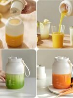 Portable blender, 700ml Mini Wireless personal cup, USB Rechargeable, Making Smoothies and Shakes, 18 Blades, Powerful Blending Effect, Compact for Kitchen, Office, Travel, Gym Use